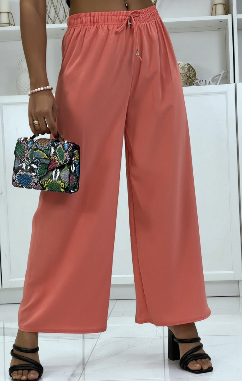 PANTALON PALAZZO CORAIL TRÈS AGRÉABLE À PORTER