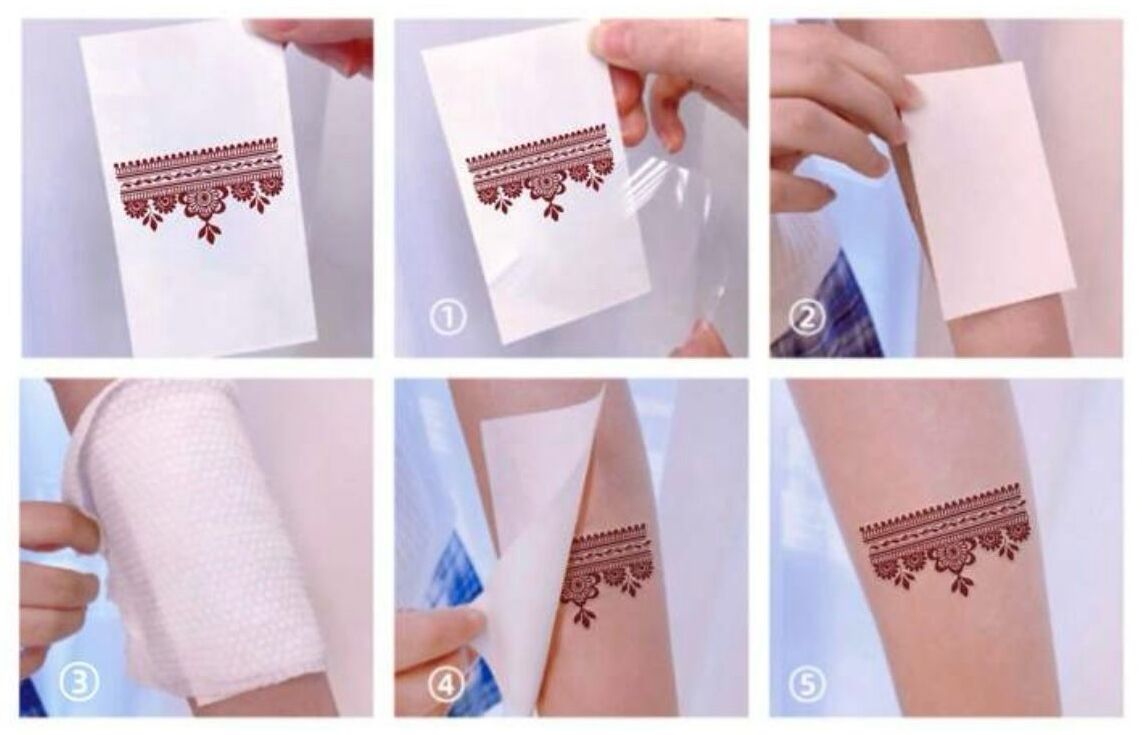Henné rouge semi permanant tatouages mains et corps